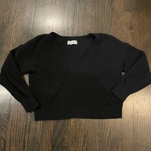 Abercrombie & Fitch Black Chenille Sweater in XS